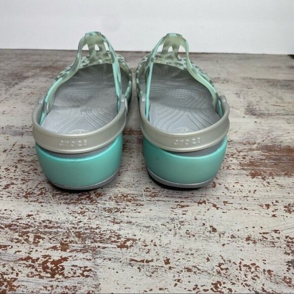 Crocs Women's Carlie Leopard Fade Clog Mule Shoes 6 - Picture 9 of 10